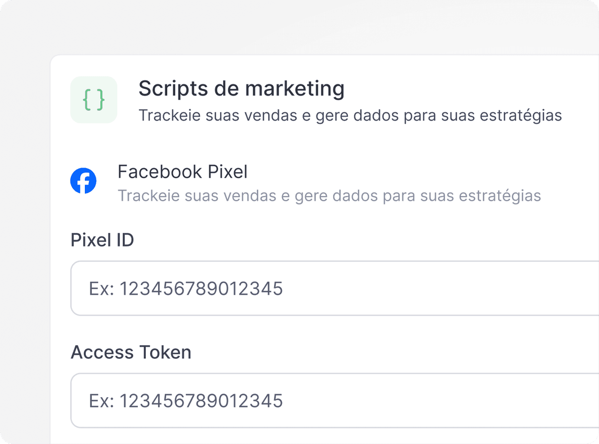 Integração com Pixel do Facebook e Tags do Google